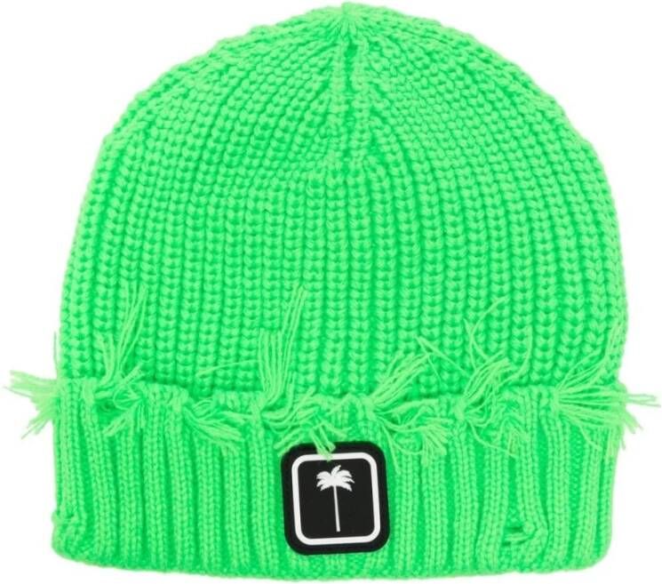 Palm Angels Muts met logopatch Groen