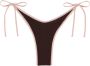 Palm Angels Bikinibroekje met Contrastbies Bruin Roze Bruin Dames - Thumbnail 1