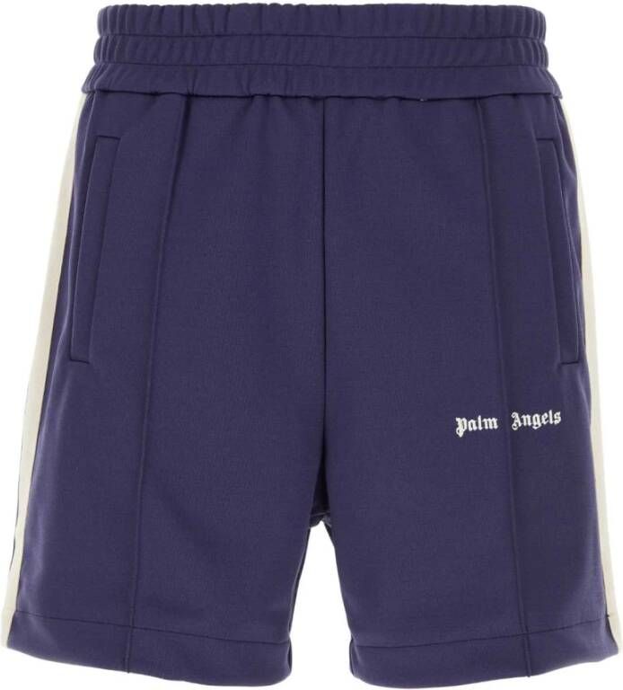 Palm Angels Blauwe polyester Bermuda shorts Stijlvol en comfortabel Blauw Heren
