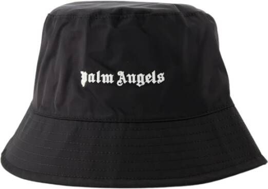 Palm Angels Klassieke logo emmer hoed Zwart Heren