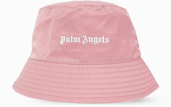 Palm Angels Bucket hoed met logo Roze Dames