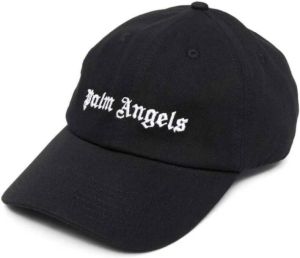 Palm Angels Cap met geborduurd logo Zwart Heren