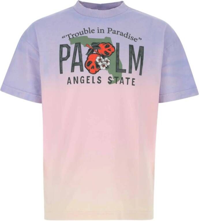 Palm Angels Casual Heren T-Shirt Purple Heren