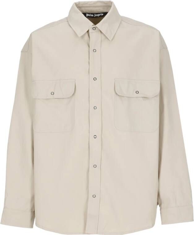 Palm Angels Casual Shirts Beige Heren