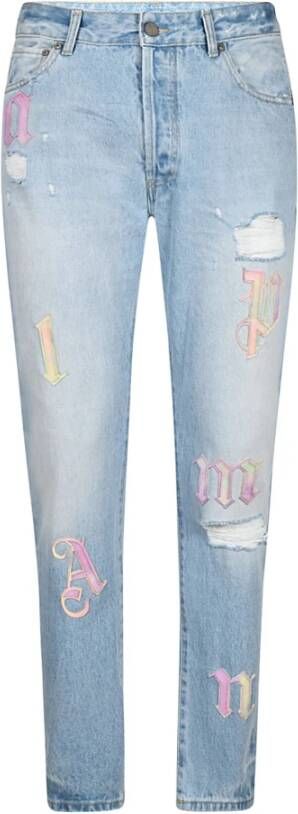 Palm Angels Clear Blue Slim-Fit Jeans Blauw Heren