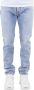 Palm Angels Curved Logo Back B 5 Zakken Loszittende Jeans Blauw Heren - Thumbnail 3