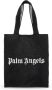 Palm Angels Zwarte Logo Gebreide Shopper Tas Black Heren - Thumbnail 2