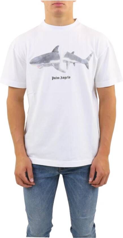Palm Angels Heren T-shirt met korte mouwen Lente Zomer Collectie White Heren