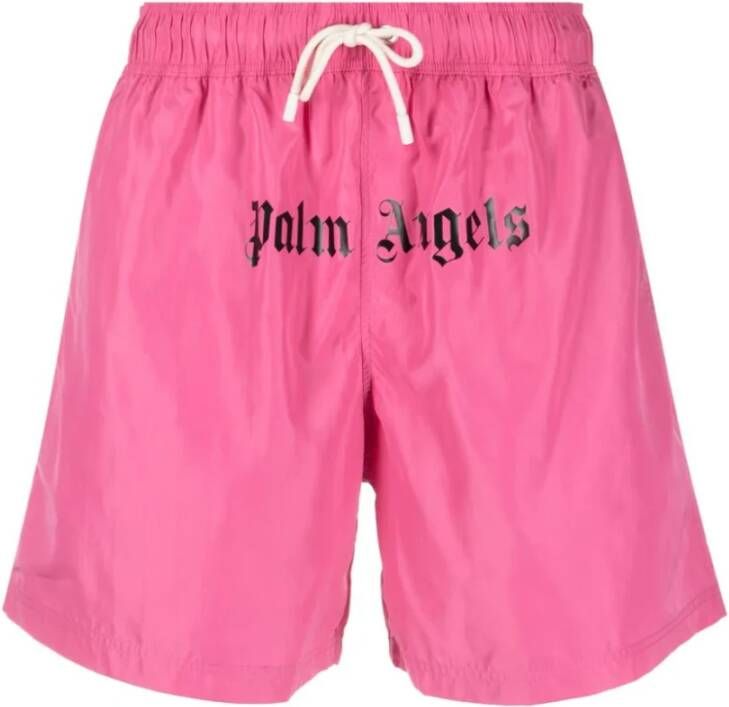 Palm Angels Fuchsia Zee Kleding met Trekkoord Tailleband Pink Heren