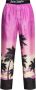 Palm Angels Paarse Broek met Wijde Pijpen en Palmprint Purple Dames - Thumbnail 5