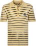 Palm Angels Gestreept Terry Gebreid Logo Polo Shirt Yellow Heren - Thumbnail 1