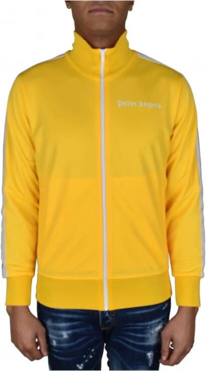 Palm Angels Gele Sweatshirt met Ritssluiting Yellow Heren