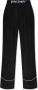 Palm Angels Zwarte broek met elastische tailleband en logo Black Dames - Thumbnail 1