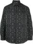 Palm Angels Gewatteerd Overshirt met Monogram Stiksels Black Heren - Thumbnail 1