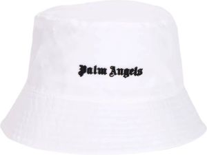 Palm Angels Hats White Wit Dames