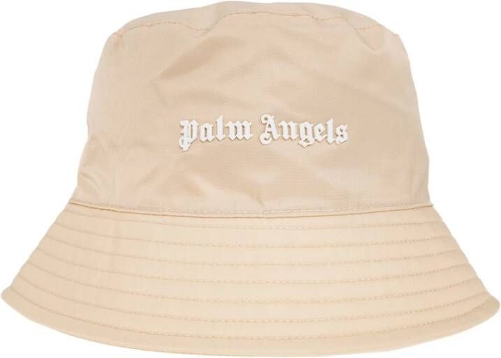 Palm Angels Vissershoed met logo Beige