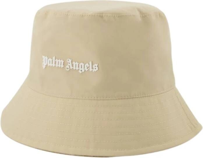 Palm Angels Vissershoed met logo Beige