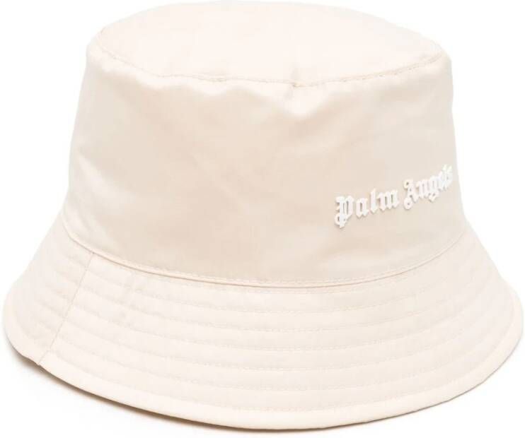 Palm Angels Vissershoed met logo Beige