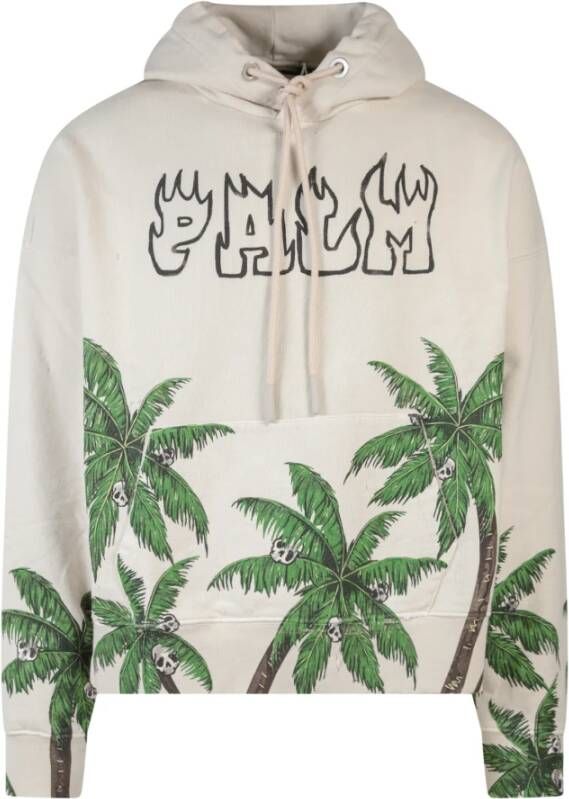 Palm Angels Hoodies Beige Heren