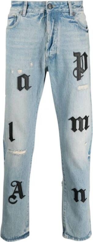 Palm Angels Rechte jeans Blauw Heren