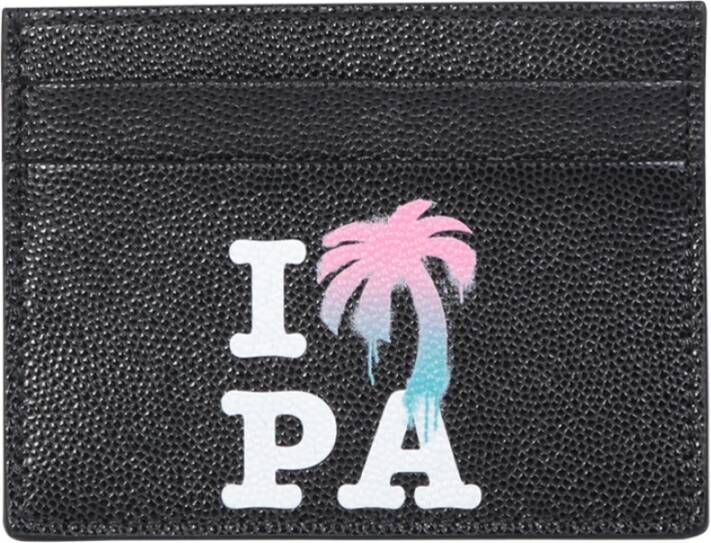 Palm Angels Kaartetui met grafische print geïnspireerd door Californië Zwart Heren