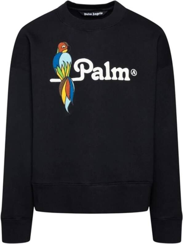 Palm Angels Katoenen Sweatshirt met Logodetail Zwart Heren