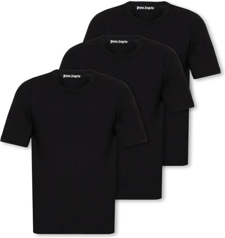 Palm Angels Essential Treepack T-Shirts Black Heren