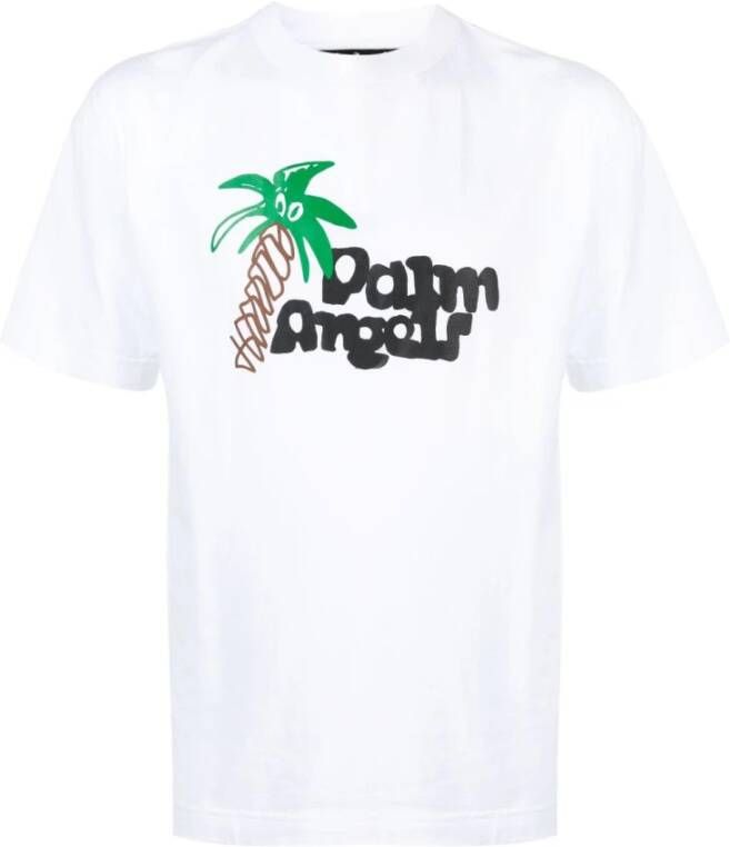 Palm Angels Klassiek Sketchy T-Shirt White Heren