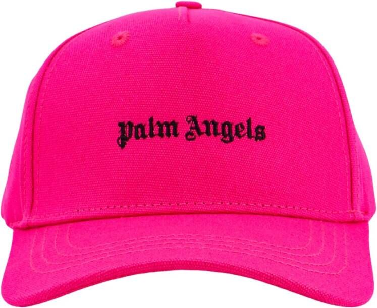 Palm Angels Klassieke Logo Katoenen Hoed Roze Heren