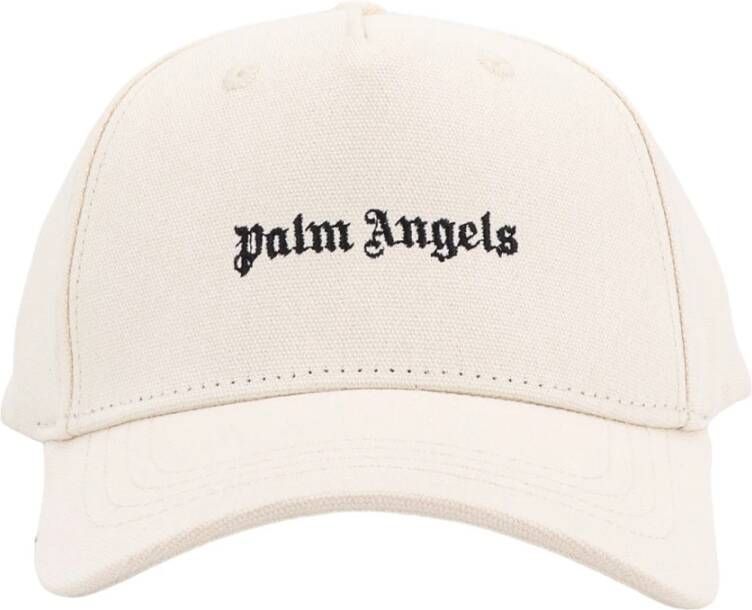 Palm Angels Klassieke Logo Katoenen Hoed White Heren