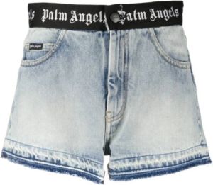 Palm Angels Korte spijkerbroek Blauw Dames
