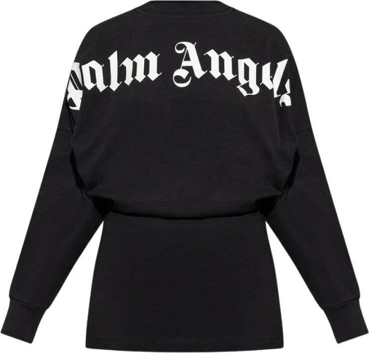 Palm Angels Stijlvolle T-Shirt Jurk voor Modebewuste Vrouwen Black Dames