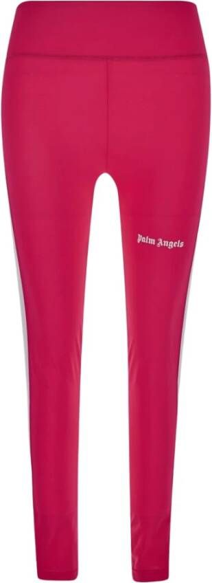 Palm Angels Leather Trousers Roze Dames