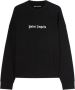 Palm Angels Zwarte Katoenen Sweatshirt met Bedrukt Logo Black Heren - Thumbnail 1