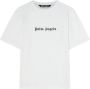 Palm Angels Witte Crewneck T-shirts en Polos met Klassiek Logo Wit Heren - Thumbnail 1