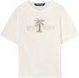 Palm Angels Logo-Print Ronde Hals T-Shirt in Wit White Heren - Thumbnail 1