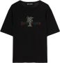 Palm Angels Linnen Kraag Tee Stijlvol en Comfortabel Heren T-shirt Black Heren - Thumbnail 1