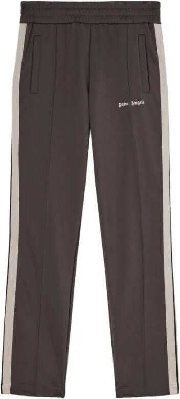 Palm Angels Logo-Print Side-Stripe Track Pants Grijs Heren