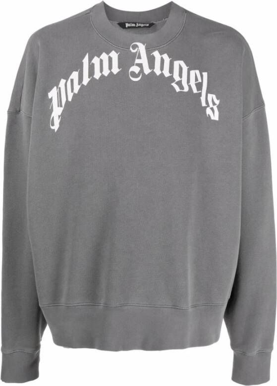 Palm Angels Logo-print sweatshirt Grijs Heren