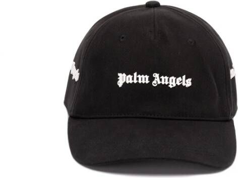 Palm Angels Luxe Logo Cap Zwart & Wit Zwart Heren