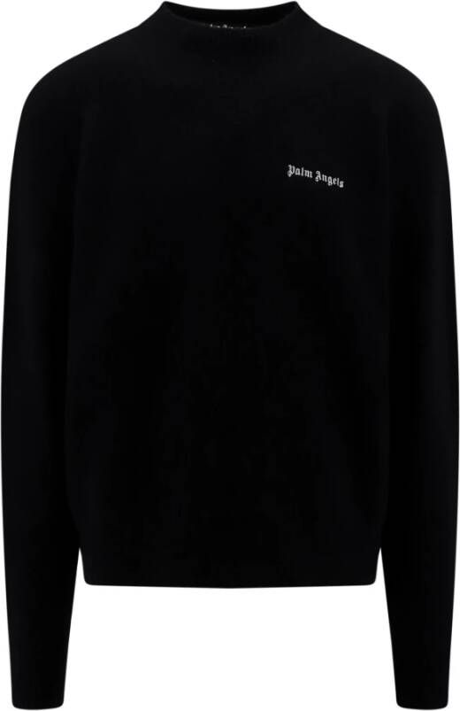 Palm Angels Luxe Wolblend Sweatshirt Zwart Heren