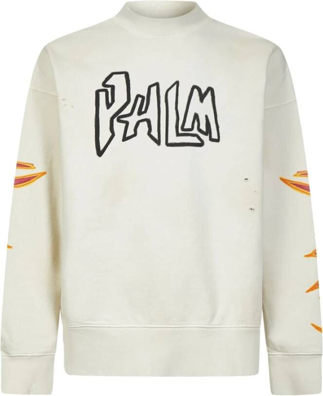 Palm Angels Mannen kleding sweatshirts Pmba065F22Fle007 Wit Heren
