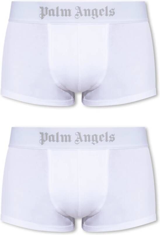 Palm Angels Merkboxers 2-pack White Heren