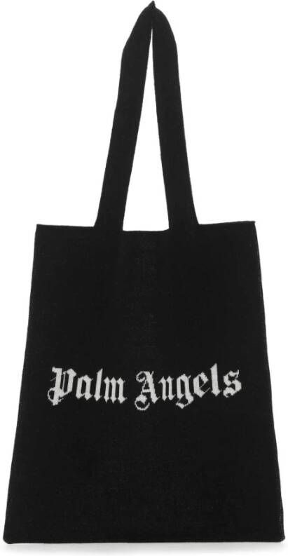 Palm Angels Moderne Man Zwarte Wolblend Winkel Tas Zwart Heren