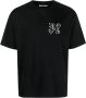 Palm Angels Monogram Regular T-Shirt Zwart Heren - Thumbnail 1