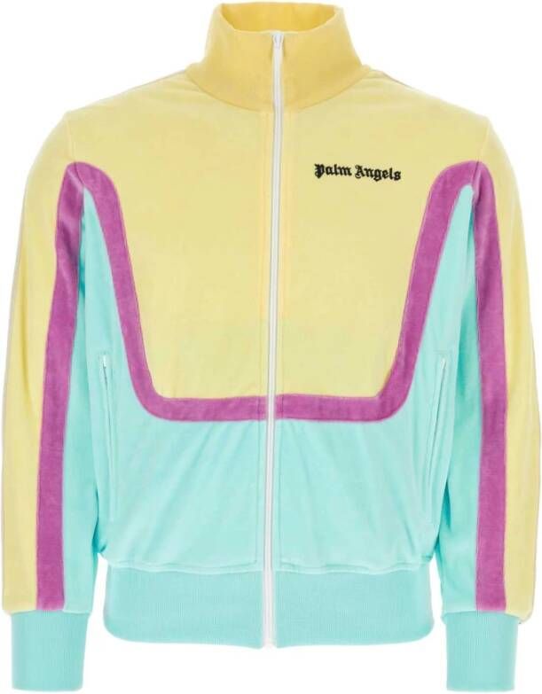 Palm Angels Multicolor Chenille Zip-Through Sweatshirt Meerkleurig Heren
