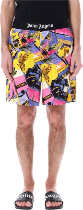Palm Angels Multicolor Ss23 Heren Casual Shorts Yellow Heren