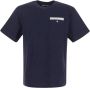 Palm Angels Navy Blauw Katoenen Zak T-shirt Blauw Heren - Thumbnail 1
