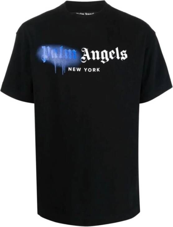 Palm Angels New York Sprayed T-shirt Zwart Heren