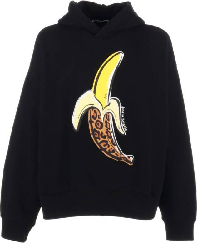Palm Angels Oversized Katoenen Hoodie met Logoprint Zwart Heren